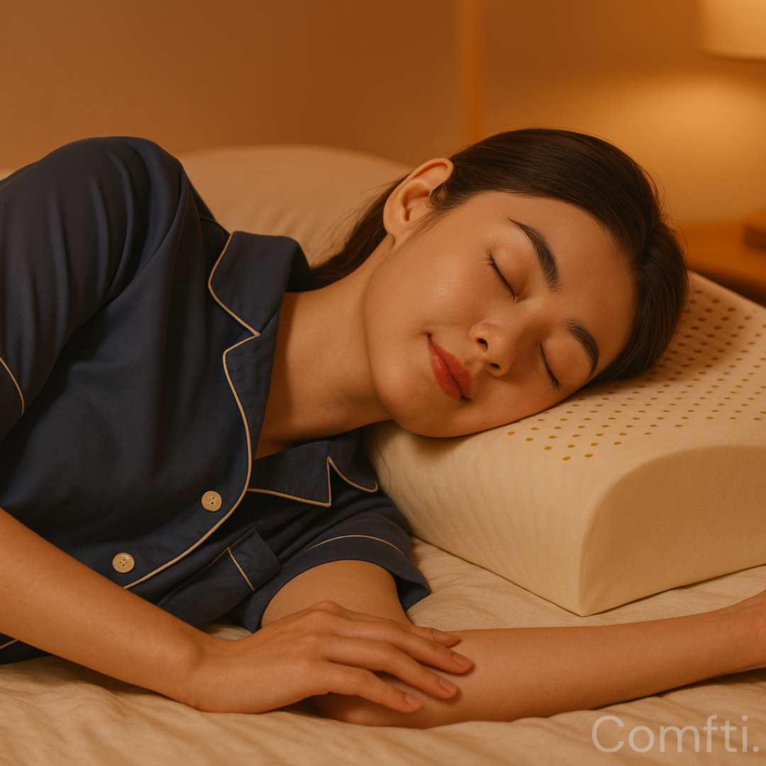 ☁️ Comfti CloudRest :  Natural Thai Latex Pillow – Breathable, Ergonomic, and Supportive for Neck & Shoulder Relief